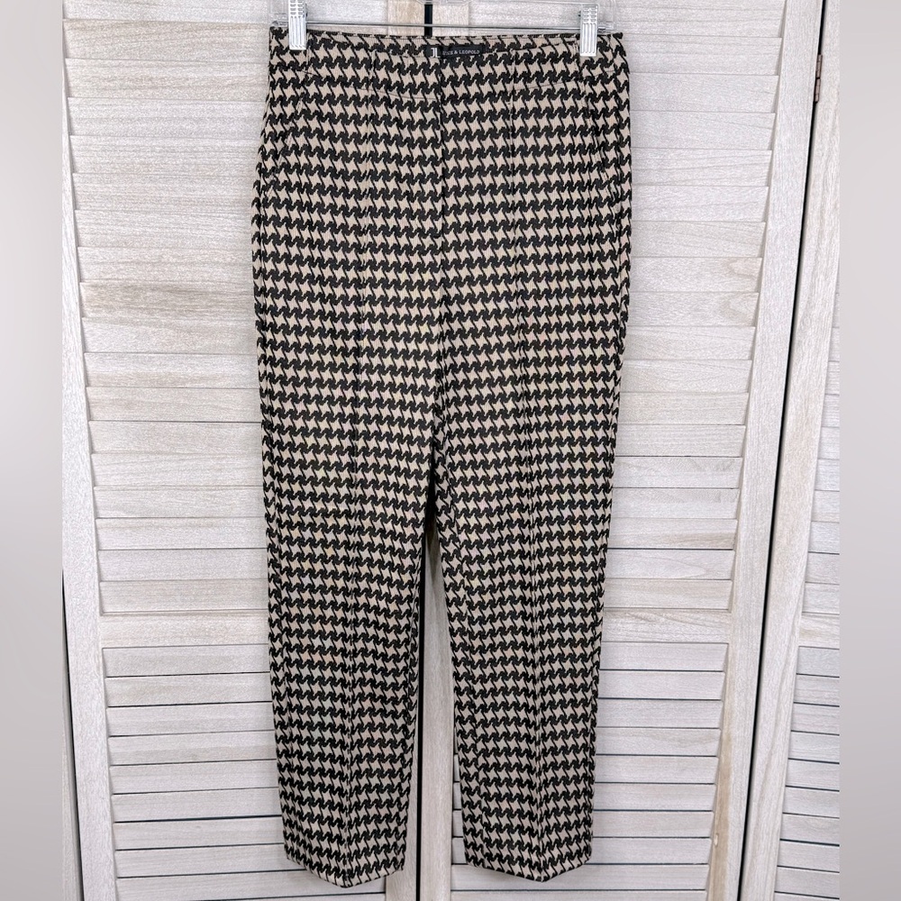 JULES & LEOPOLD Pull On Seam Front Leggings Large Houndstooth Check-Small